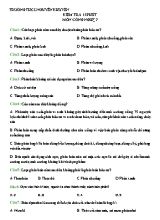 Đề kiểm tra 15 phút môn Công nghệ 7